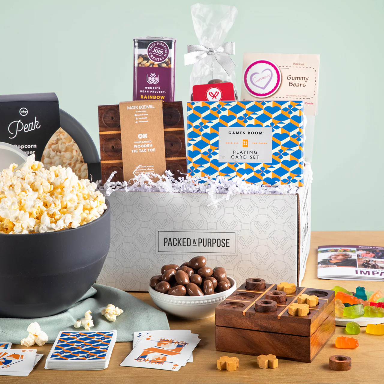Family Fun & Movie Night Gift Basket