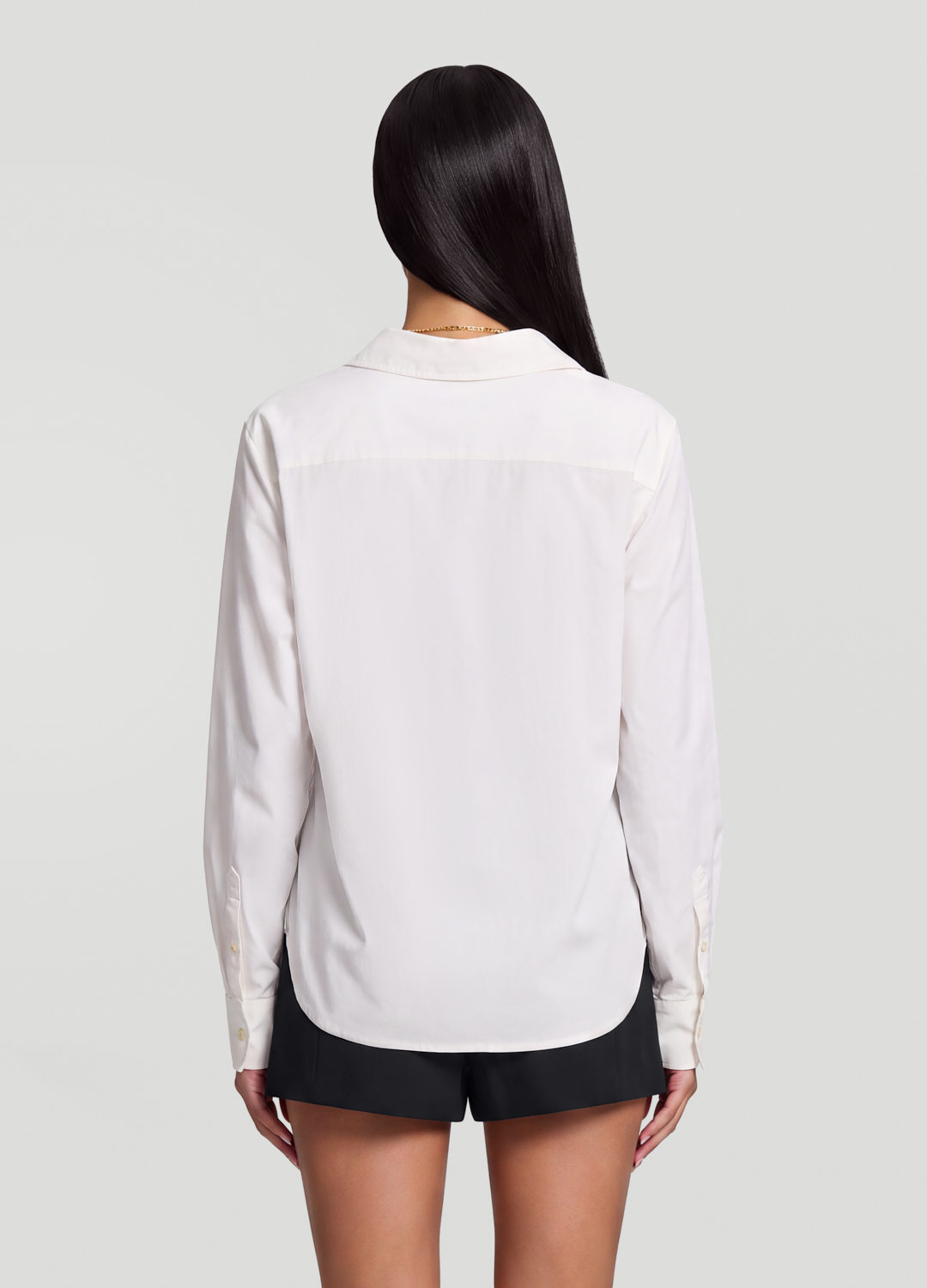 Fitted Button-Down Cotton Shirt
