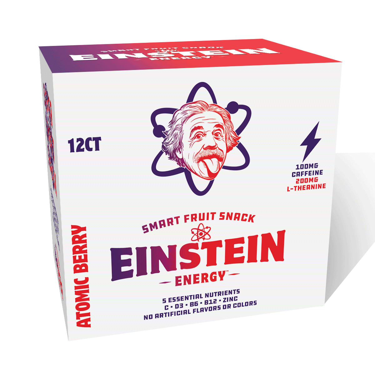 Einstein Energy Smart Fruit Snack - Atomic Berry - Energy + Focus (12-Count)