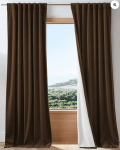 TheHues Classic 4 Layers Velvet Heavyweight Soundproof Thermal 100% Blackout Custom Curtain