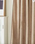 TheHues Classic 4 Layers Velvet Heavyweight Soundproof Thermal 100% Blackout Custom Curtain