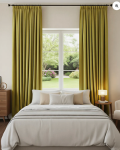 TheHues Moonlit 4 Layers Heavyweight Soundproof Thermal 100% Blackout Velvet Custom Curtain