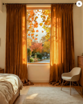 TheHues Moonlit 4 Layers Heavyweight Soundproof Thermal 100% Blackout Velvet Custom Curtain