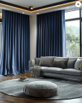 TheHues Quinn 4 Layers OEKO Heavyweight Soundproof Thermal 100% Blackout Velvet Custom Curtain
