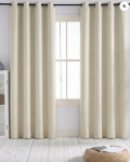 TheHues Sally 4 Layers 100% Blackout Soundproof Linen Blend Custom Curtain