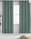 TheHues Sally 4 Layers 100% Blackout Soundproof Linen Blend Custom Curtain