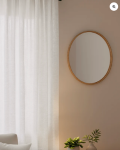 TheHues Yarn Linen Look Sheer Custom Curtain