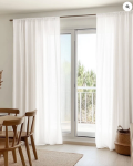 TheHues Yarn Linen Look Sheer Custom Curtain