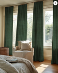 TheHues Jupiter Linen Look Soft Heavyweight Sheer Custom Curtain