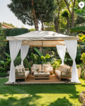 TheHues FadeShield™ Canvas Waterproof Lightweight Custom Outdoor Curtain