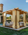 TheHues FadeShield™ Canvas Waterproof Lightweight Custom Outdoor Curtain