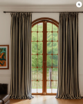 TheHues Liam Striped Linen Blend Custom Curtain