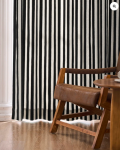 TheHues Liam Striped Linen Blend Custom Curtain