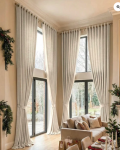 TheHues Cassie Linen Blend Custom Curtains