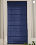 TheHues Cassie Flat Fold Linen Blend Cordless Custom Roman Shade