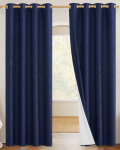 NICETOWN Nova 100% Blackout Linen Custom Curtains - Single Panel