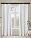 NICETOWN Valentina Natural Blackout Faux Linen Custom Curtains - Single Panel