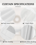NICETOWN Valentina Natural Blackout Faux Linen Custom Curtains - Single Panel