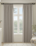 NICETOWN Valentina Natural Blackout Faux Linen Custom Curtains - Single Panel