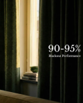 NICETOWN Sienna Heavyweight Linen Pinch Pleat Room Darkening Ready Made Curtains - Pair