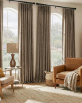 NICETOWN Sienna Heavyweight Linen Pinch Pleat Room Darkening Ready Made Curtains - Pair