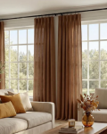 NICETOWN Mira Linen Pinch Pleated Light Filtering Ready Made Curtains - Pair