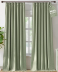 NICETOWN Nightfall Linen Blackout Pinch Pleat Ready Made Curtains – Pair