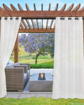 NICETOWN Mira Waterproof Sheer Outdoor Custom Curtains - Single Panel