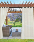 NICETOWN Mira Waterproof Sheer Outdoor Custom Curtains - Single Panel