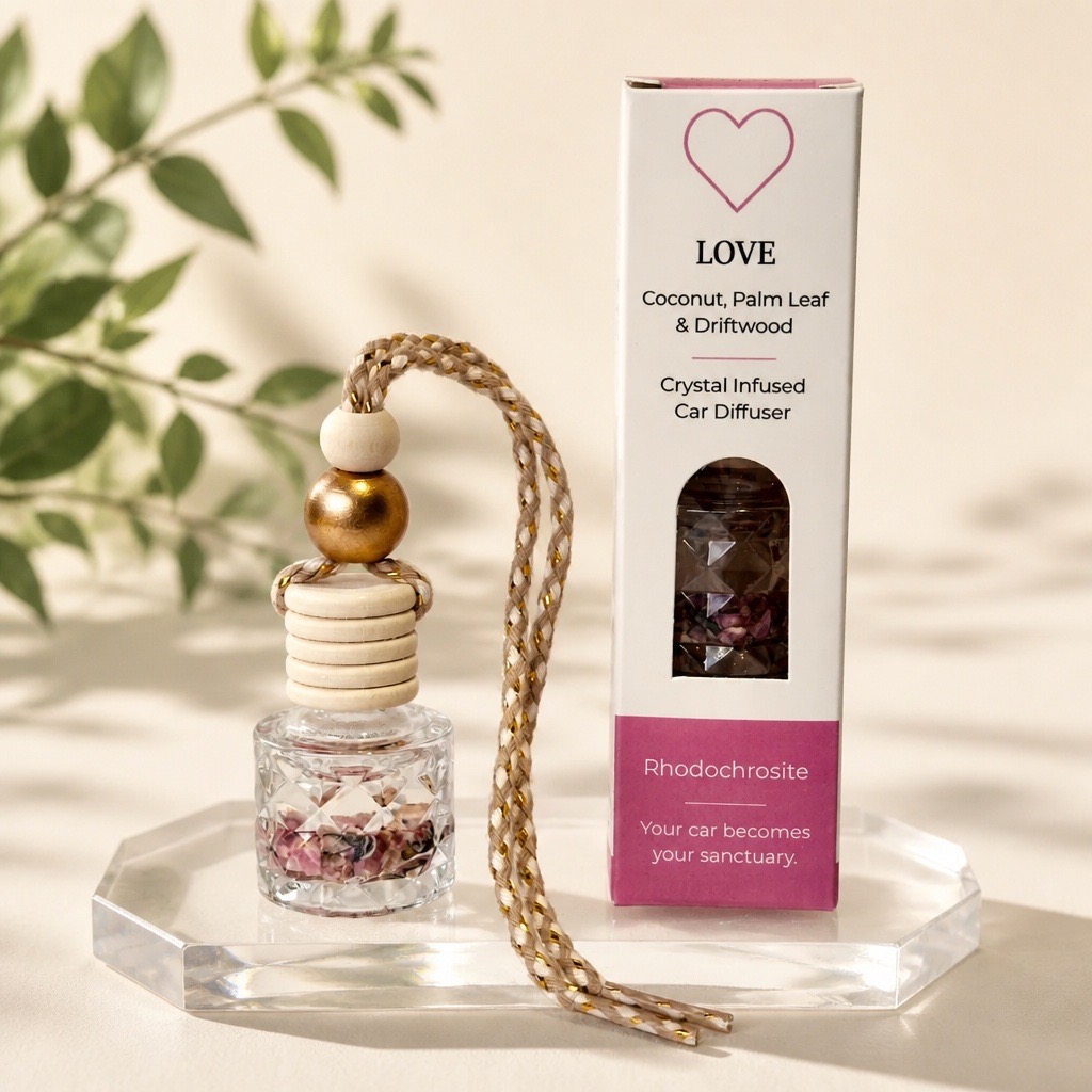 Crystal Infused Car Diffuser (Refillable)